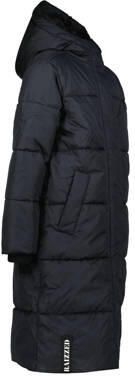 Raizzed gewatteerde winterjas Tina zwart Meisjes Polyester Capuchon Effen 128