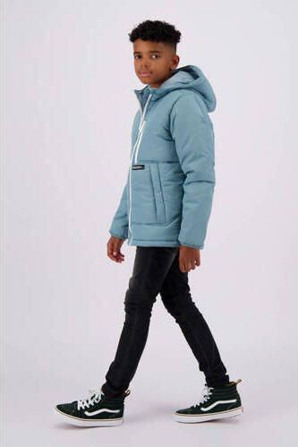 Raizzed gewatteerde winterjas Troy grijsblauw Jongens Polyester Capuchon 128