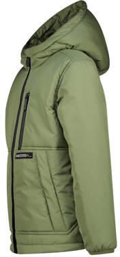 Raizzed gewatteerde winterjas Troy olijfgroen Jongens Polyester Capuchon 104