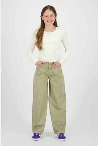 Raizzed high waist wide leg jeans wide leg jeans groen Meisjes Denim Effen