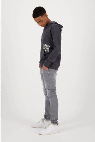 Raizzed hoodie Kenan met backprint antraciet Sweater Grijs Backprint 104 - Foto 4
