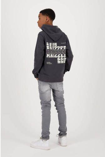 Raizzed hoodie Kenan met backprint antraciet Sweater Grijs Backprint 104 - Foto 3