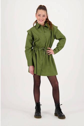 Raizzed jurk Ann groen Meisjes Katoen Klassieke kraag Effen 152 - Foto 2