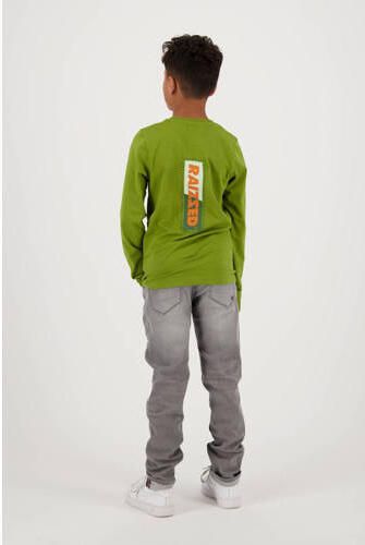 Raizzed longsleeve Jayden met tekst groen Jongens Katoen Ronde hals Tekst 116 - Foto 4