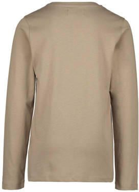 Raizzed longsleeve Kaiser met logo lichtbruin Jongens Katoen Ronde hals 128 - Foto 2
