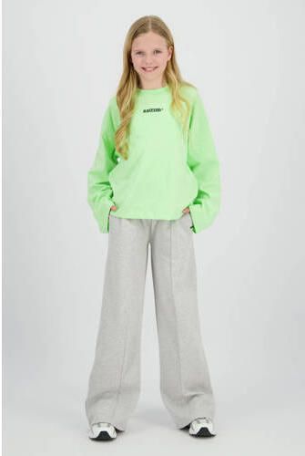 Raizzed longsleeve lichtgroen Meisjes Katoen Ronde hals Tekst
