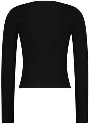 Raizzed longsleeve Zwart Meisjes Stretchkatoen Ronde hals Effen 104