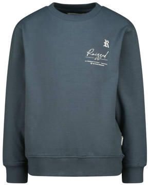 Raizzed sweater blauw Jongens Stretchkatoen Ronde hals Backprint