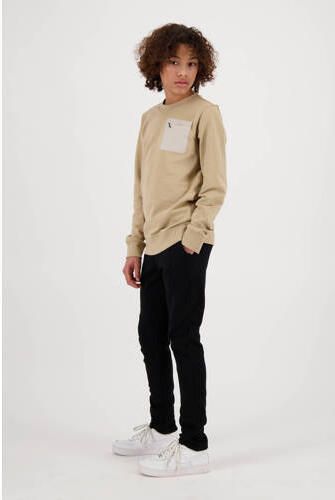 Raizzed sweater Concord lichtzand Beige Effen 164