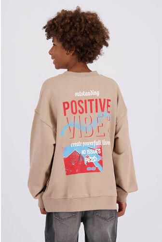 Raizzed sweater met backprint bruin Backprint - Foto 5