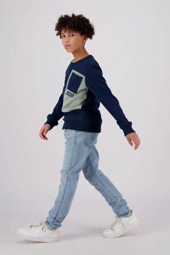 Raizzed sweater Naxos met printopdruk donkerblauw zachtgroen Printopdruk 104 - Foto 4