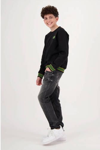 Raizzed sweater Rewin met tekst zwart groen geel Tekst 104 - Foto 2