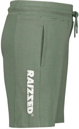 Raizzed sweatshort Djordy met logo olijfgroen Korte broek Jongens Katoen 152 - Foto 2