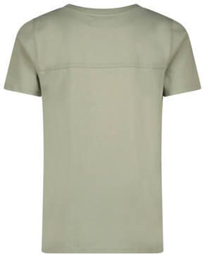 Raizzed T-shirt Abuja met printopdruk zachtgroen Jongens Katoen Ronde hals 104