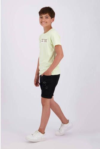 Raizzed T-shirt Augsburg met logo lichtgeel Jongens Katoen Ronde hals Logo 128 - Foto 2