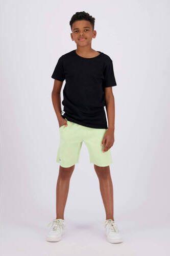 Raizzed sweatshort Rosh met logo licht limegeel Korte broek Logo 140