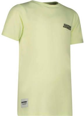 Raizzed T-shirt Beckley met printopdruk lichtgeel Jongens Katoen Ronde hals 152