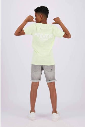 Raizzed T-shirt Biraro met logo groen Jongens Katoen Ronde hals Backprint 128