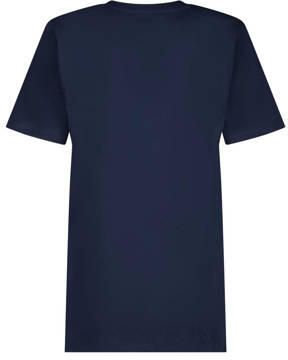 Raizzed T-shirt Hamilton met logo donkerblauw Jongens Katoen Ronde hals 140