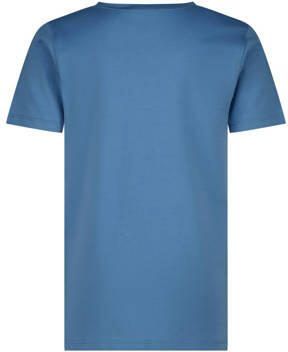 Raizzed T-shirt Harell met logo middenblauw Jongens Katoen Ronde hals Logo 176