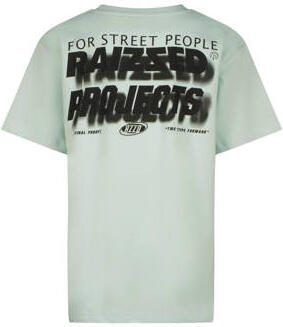 Raizzed T-shirt Hogan met backprint zacht pistachegroen Jongens Katoen Ronde hals 128