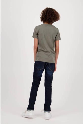 Raizzed T-shirt Iowa met logo armygroen Jongens Katoen Ronde hals Logo 140 - Foto 3