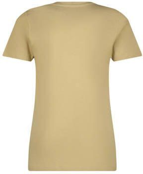 Raizzed T-shirt Iowa met tekst lichtzand Beige Jongens Katoen Ronde hals 116