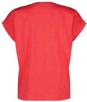 Raizzed T-shirt Lena met tekst hardroze Meisjes Katoen Ronde hals Tekst 176