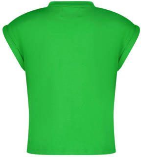 Raizzed T-shirt Merena met logo zomergroen Meisjes Katoen Ronde hals Logo 128