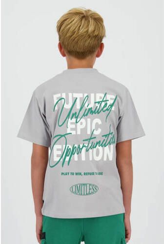 Raizzed T-shirt met backprint grijs Jongens Katoen Ronde hals Backprint - Foto 3