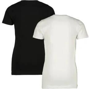 Raizzed T-shirt Nora set van 2 zwart wit Jongens Stretchkatoen Ronde hals 134 140 - Foto 3