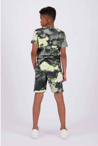 Raizzed T-shirt Zinder met all over print geel zand zwart Jongens Katoen Ronde hals 128 - Foto 2