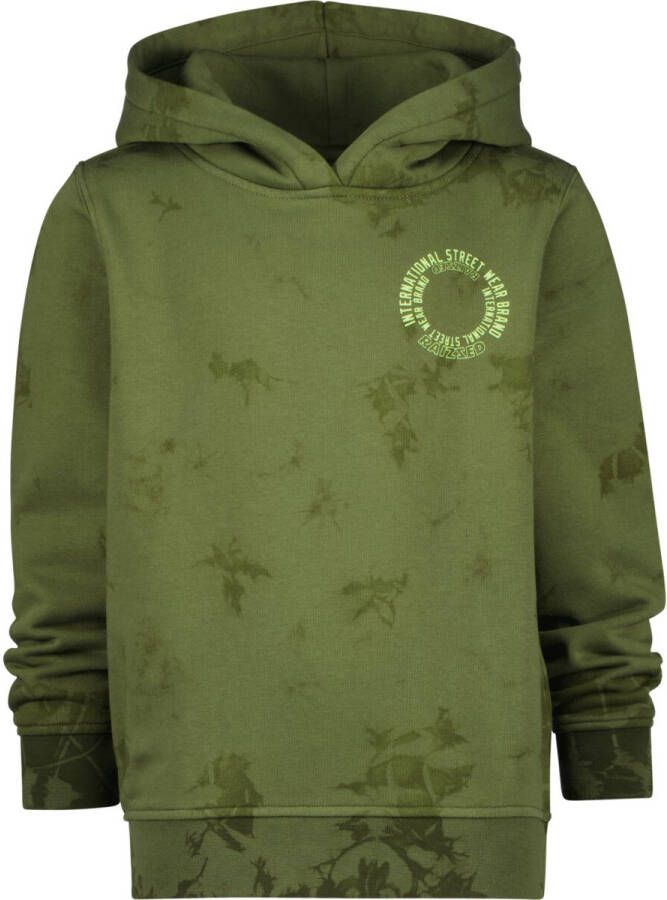 Raizzed hoodie Winston met all over print army groen
