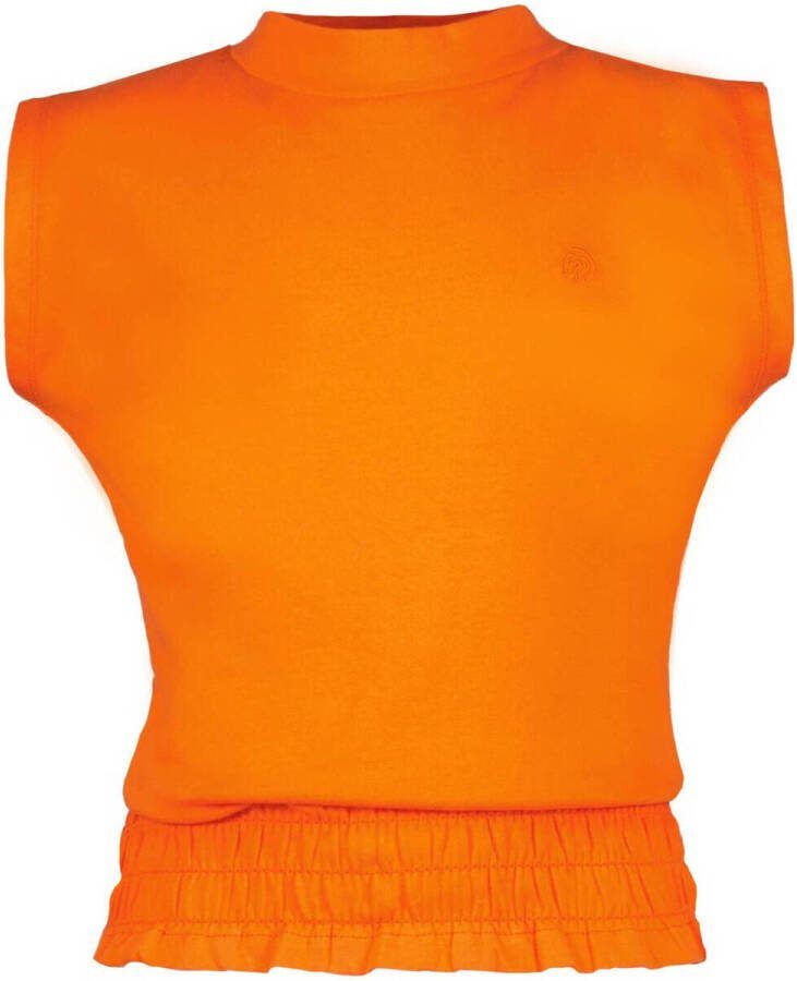 Raizzed T-shirt Lieke oranje Meisjes Katoen Opstaande kraag Effen 152