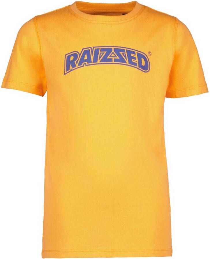 Raizzed T-shirt Maynard met logo oranje Jongens Katoen Ronde hals Logo 128