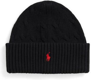 Polo Ralph Lauren gebreide muts zwart Jongens Katoen Logo