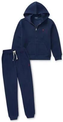 Polo Ralph Lauren sweatvest met logo donkerblauw Jongens Katoen Capuchon 140 152 - Foto 3