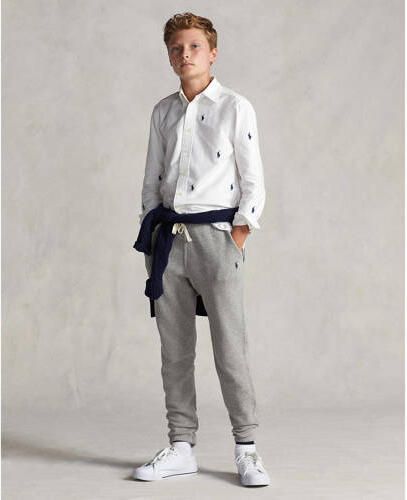Polo Ralph Lauren joggingbroek met logo grijs Jongens Katoen Logo 164 176 - Foto 3