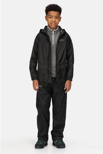 Regatta kids broek Pack It zwart Regenbroek Polyamide Effen 116 - Foto 2