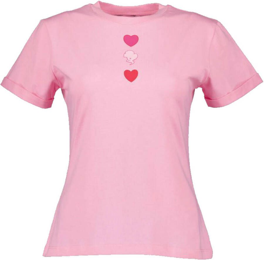 Reinders T-shirt met hartjes roze Meisjes Katoen Ronde hals Hartjes 152