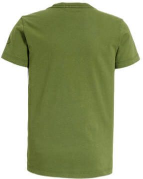 Replay T-shirt met tekst Groen Jongens Katoen Ronde hals Tekst 140