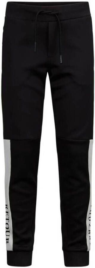 Retour Denim Retour X Touzani slim fit broek Flick zwart grijs