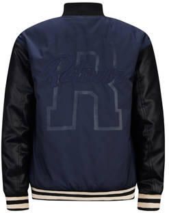 Retour Jeans bomberjack winter Barry donkerblauw zwart Jas Jongens Polyester Opstaande kraag 170 176