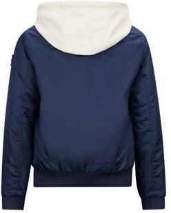 Retour Jeans bomberjack zomer Duco donkerblauw ecru Jas Jongens Polyamide Capuchon 158 164