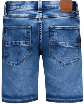 Retour Jeans denim short Reven Indigo medium blue denim Korte broek Blauw Jongens Stretchdenim 116