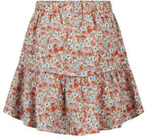 Retour Jeans gebloemde skort Ruby oranje multicolor Rok Meisjes Polyester 134 140