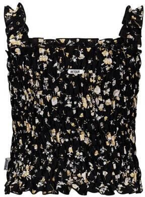 Retour Jeans gebloemde top Jolie zwart lichtgeel Meisjes Polyester Halter 146 152 - Foto 1