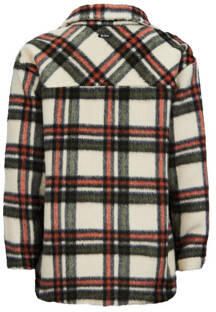 Retour Jeans geruite shacket Linda beige donkerrood zwart Jas Meisjes Polyester Klassieke kraag 134 140 - Foto 2