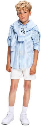 Retour Jeans gestreept overhemd Dion lichtblauw wit Jongens Katoen Klassieke kraag 170 176 - Foto 1