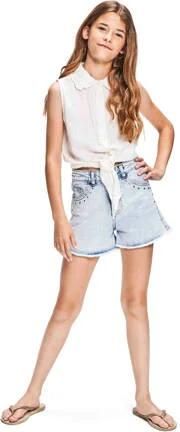 Retour Jeans gestreepte blouse Idorra wit Meisjes Viscose Klassieke kraag 122 128 - Foto 2